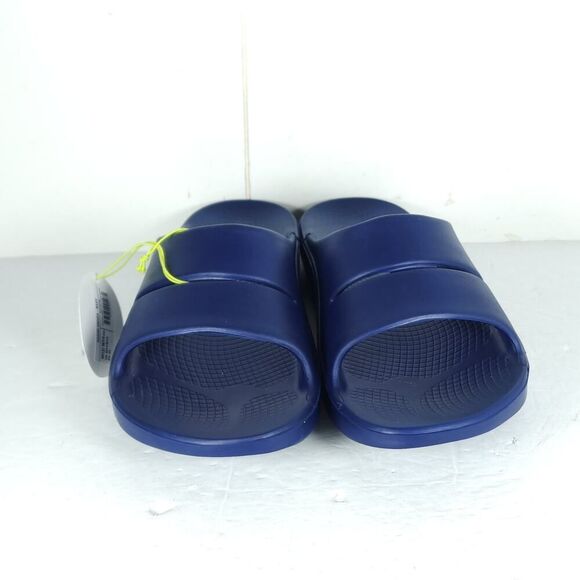 Oofos Men\'s OOahh US12 Navy Blue Beach Walking Recovery Slide Sandals NWT main image 12